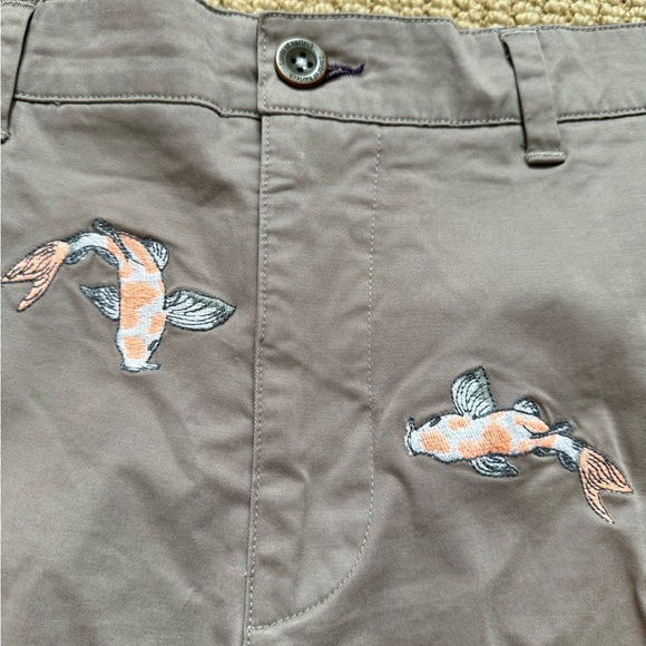 Lords of Harlech Edward Koi Shorts - men’s 34 - NWOT - color: elephant - Picture 8 of 9